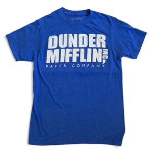 The Office Dunder Mifflin Paper Company Blue T-shirt Unisex
